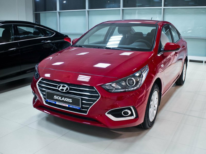 Hyundai Solaris красный 2017