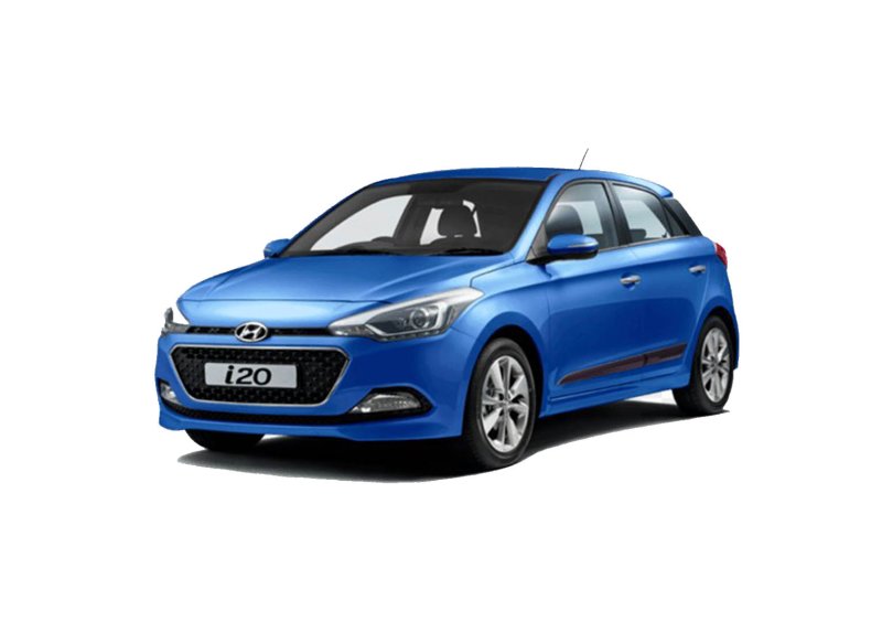 Hyundai i20 на белом фоне