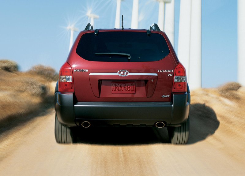 Hyundai Tucson 2008 сзади