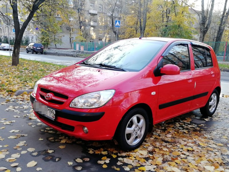 Хендай Гетц красный