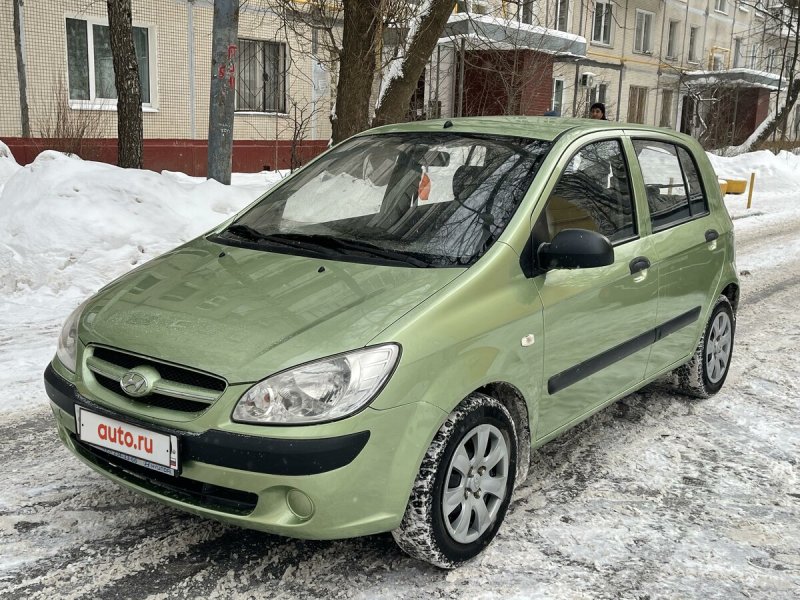 Хендай Гетц зелёный 2007 года