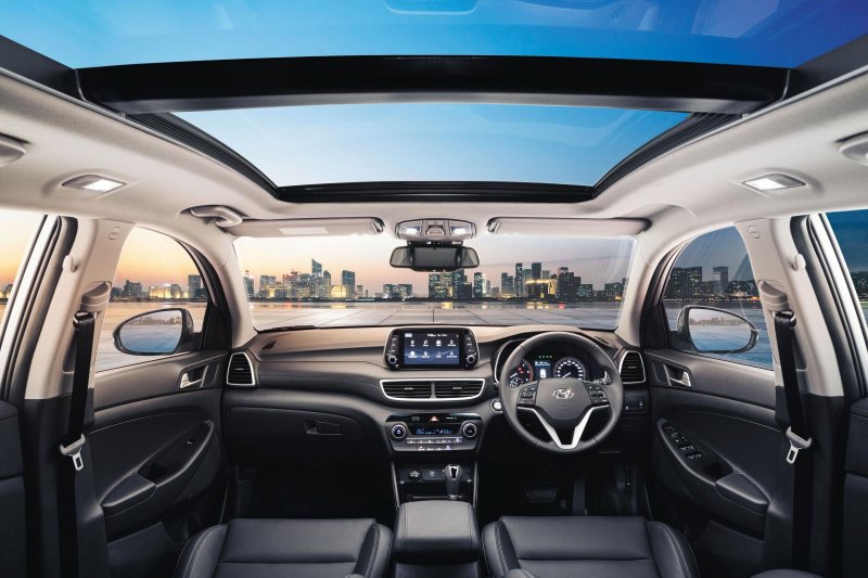 Hyundai Tucson 2021 панорамная крыша