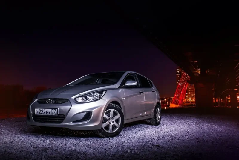 Hyundai Solaris 2013 ночь