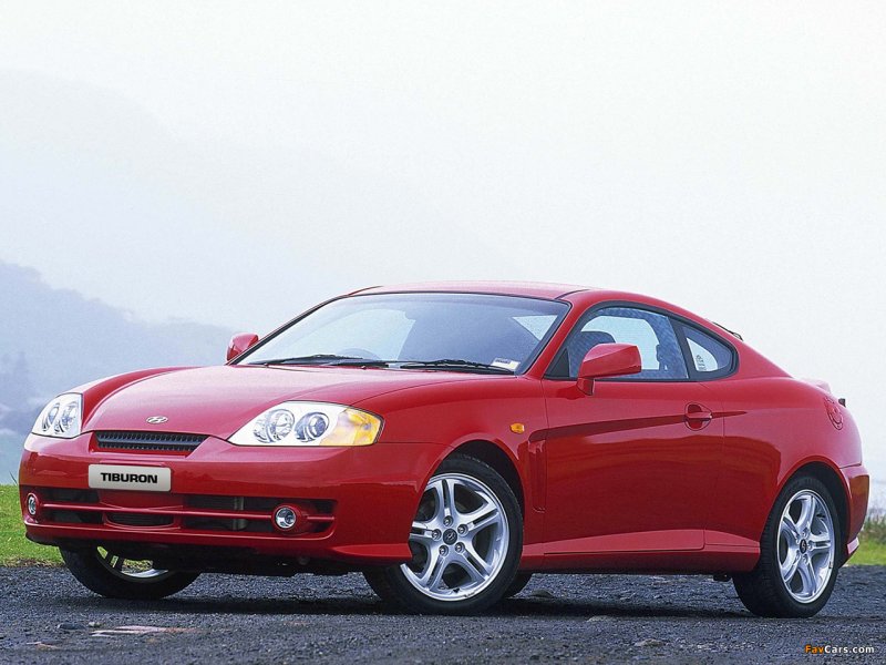 Hyundai Tiburon 2003, красный