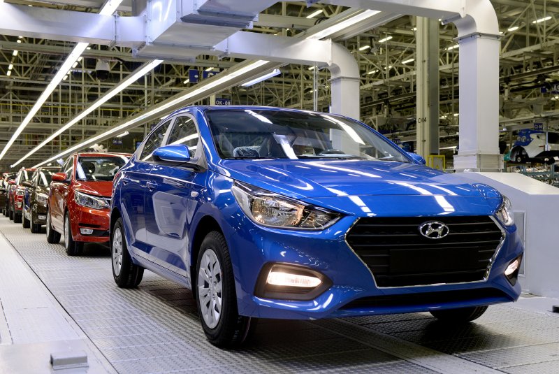 Hyundai Solaris 2017 на заводе