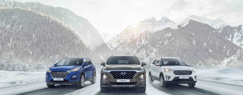Hyundai Santa Fe 2021 зимой