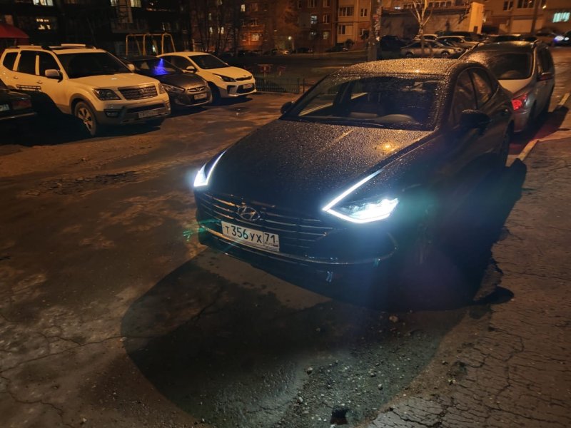 Хендэ Соната 2021 ночью