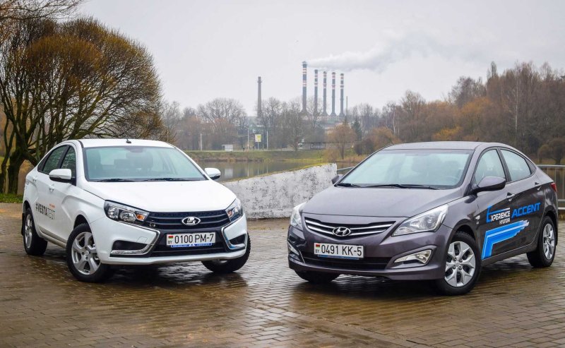 Lada Vesta и Hyundai Solaris