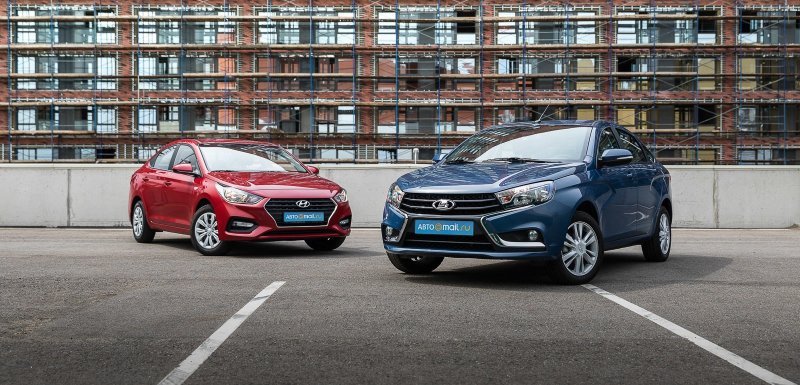 Lada Vesta и Hyundai Solaris