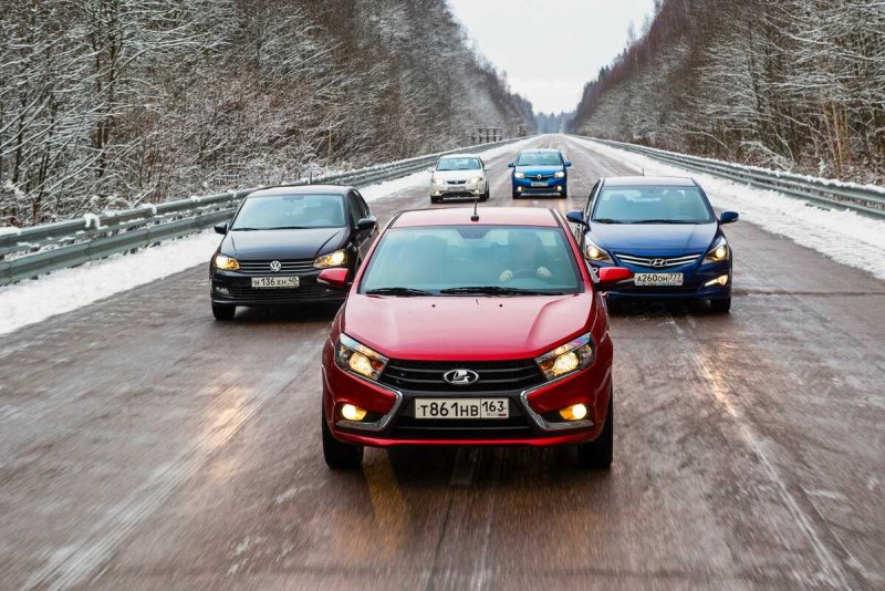 Lada Vesta и Hyundai Solaris
