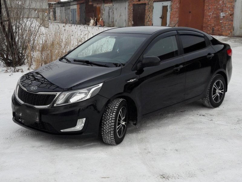 Киа Рио 3 черная 2014г