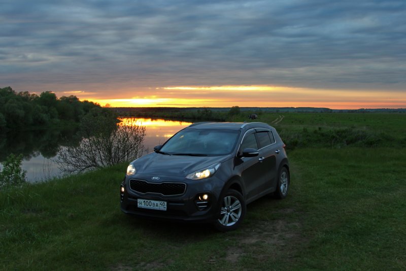 Kia Sportage ночью