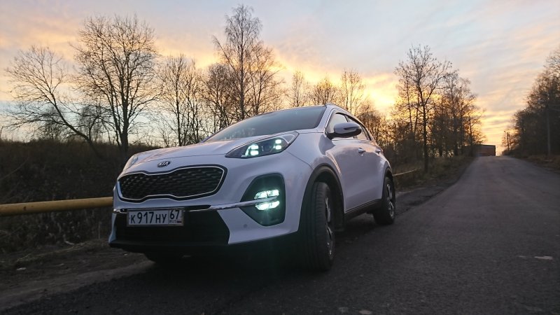 Kia Sportage 2017 ночью