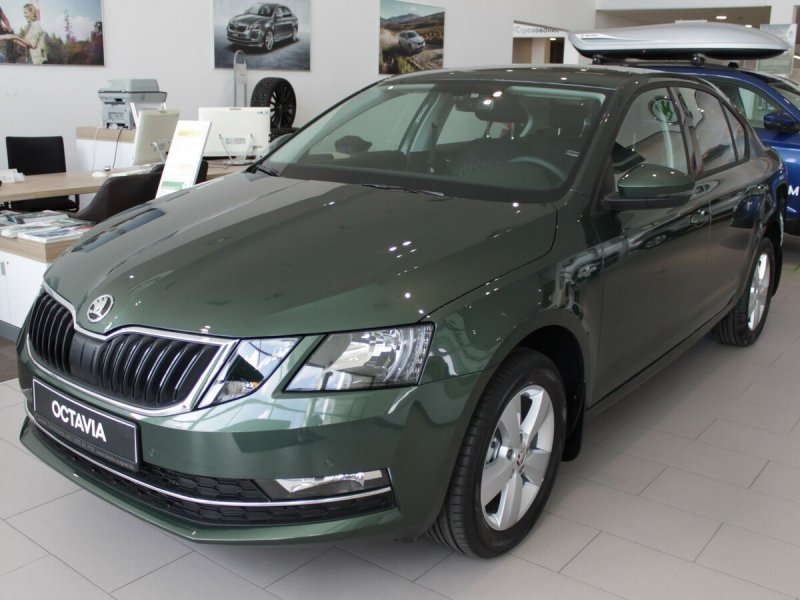 Skoda Rapid зеленая