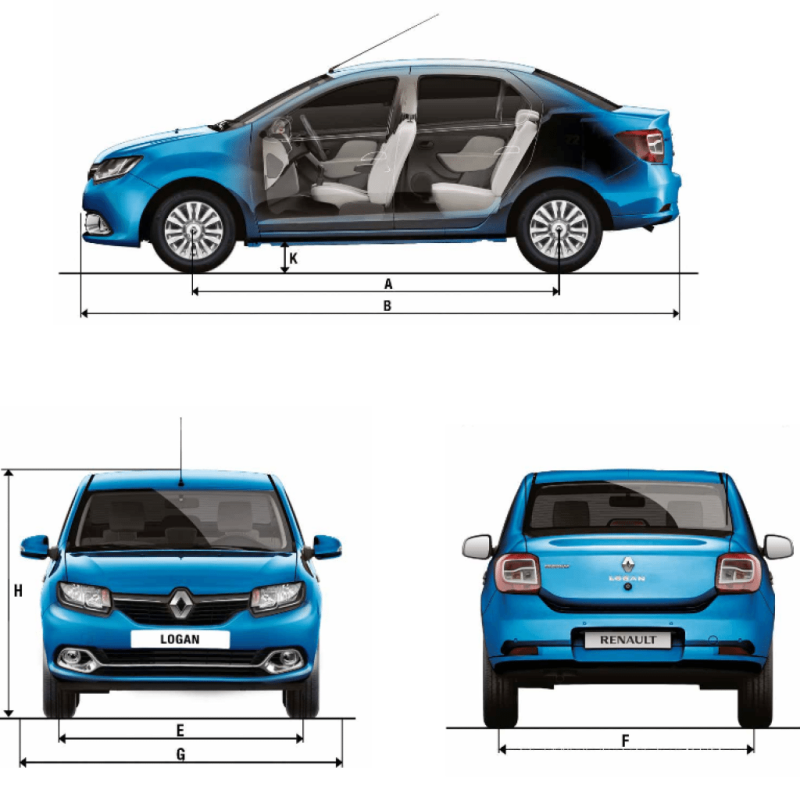 Renault Logan II чертеж