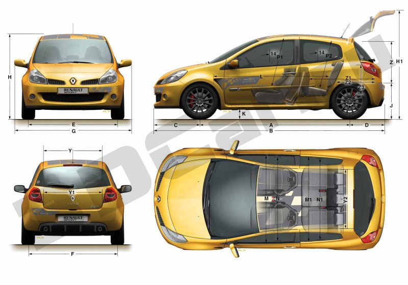 Чертеж Renault Clio