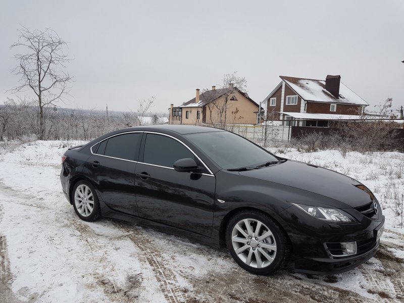 Mazda 6 черная тонированная