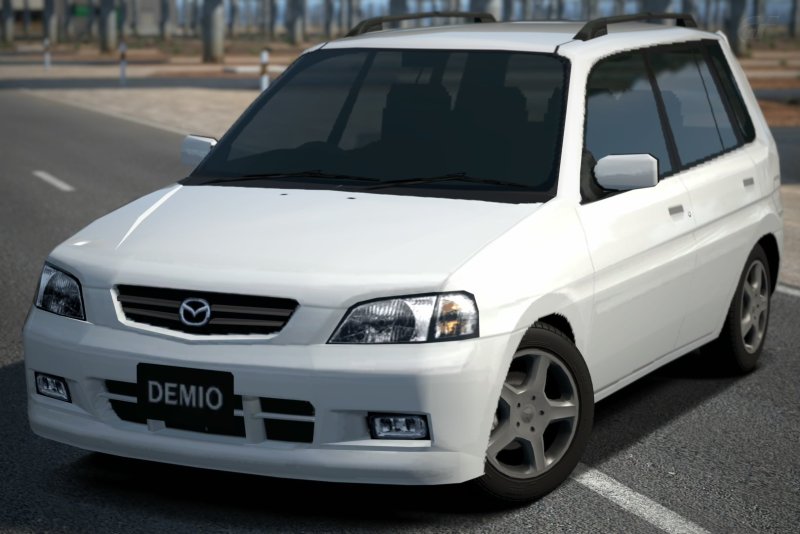 Синий Mazda Demio dw3w