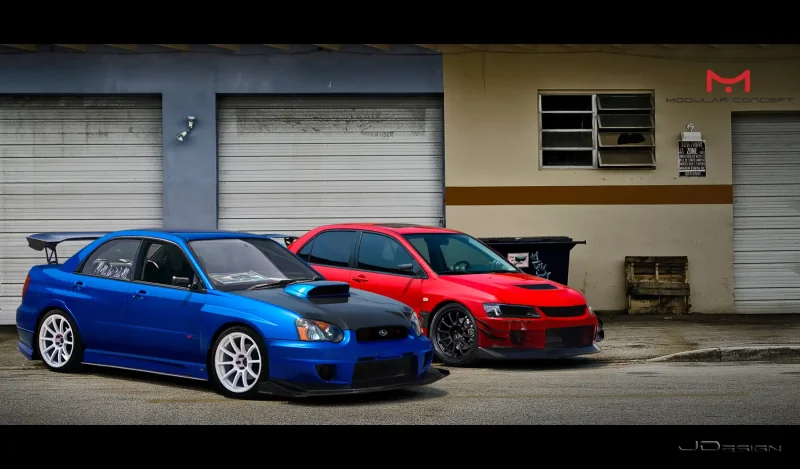 Subaru Impreza WRX STI И Mitsubishi Lancer Evolution