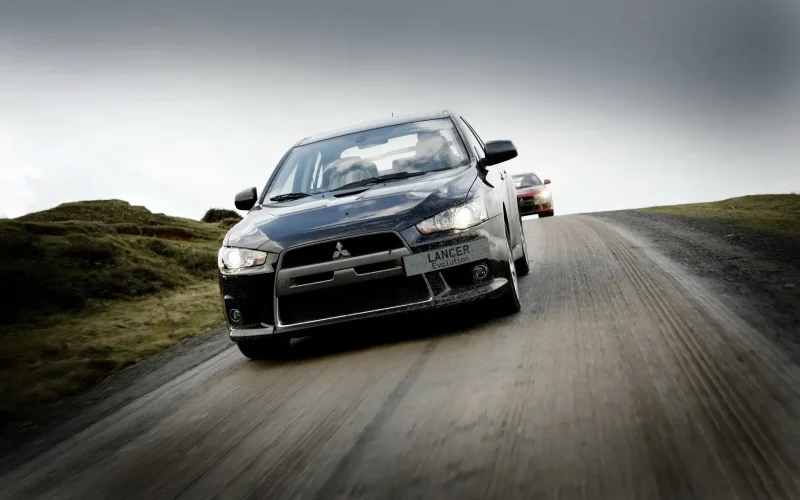 Mitsubishi Lancer 10 на трассе