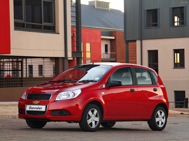 Chevrolet Aveo t250 красный