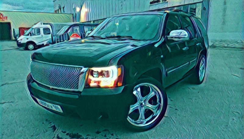 Chevrolet Tahoe gmt900 черный зима