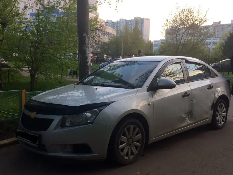 Авария Шевроле Круз белый