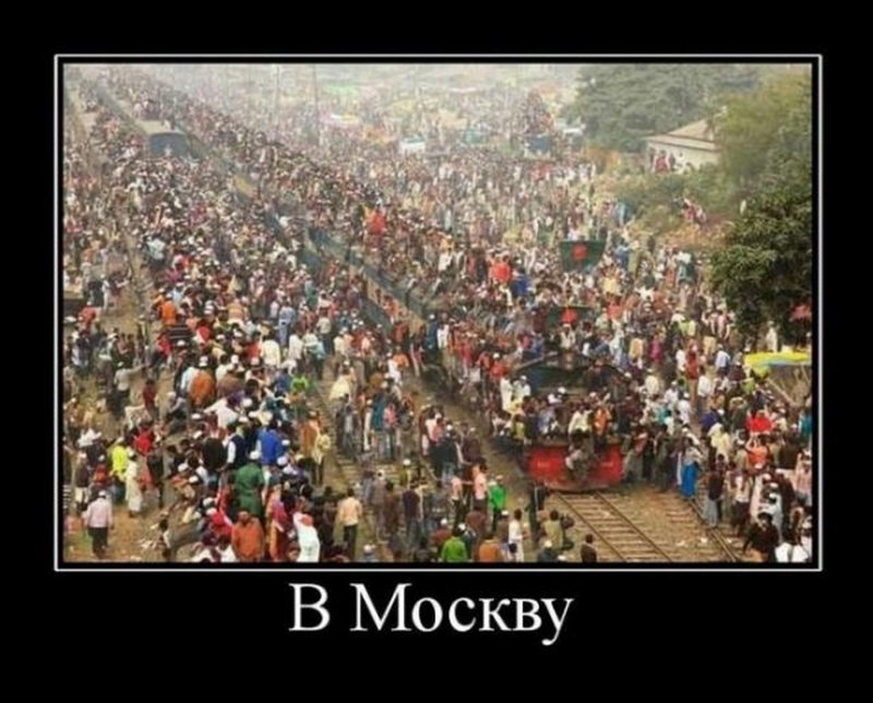 Демотиватор Москва и москвичи