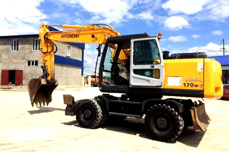 Колесный экскаватор Hyundai r170w-7