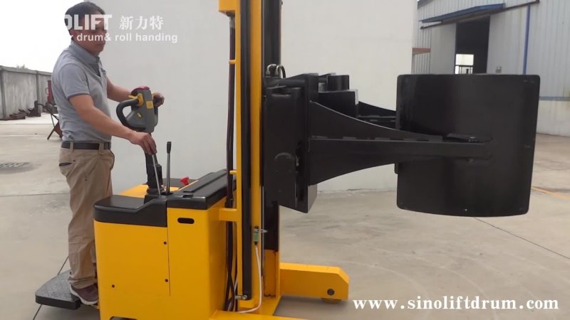 Rubber Roller Roll Lifter 500kg paper Roll clamping Stacker Drum Lifter forklift