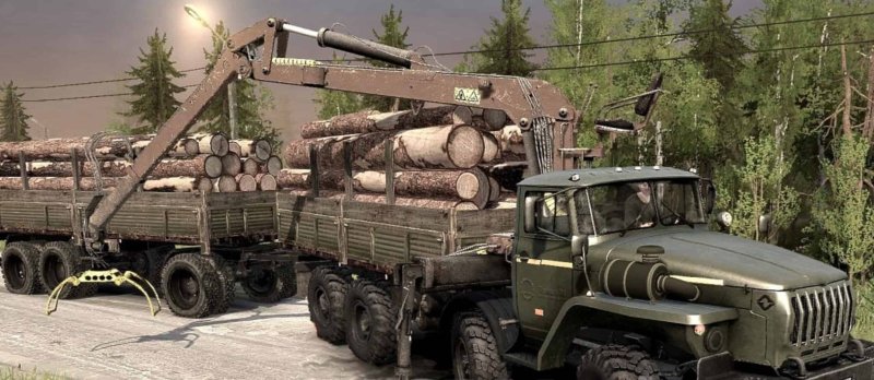 Урал 8×8 лесовоз