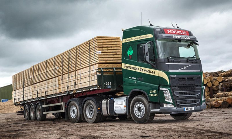 Volvo FH 6x4 с самосвальным полуприцепом
