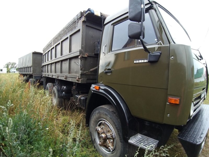 КАМАЗ 55102 самосвал с прицепом
