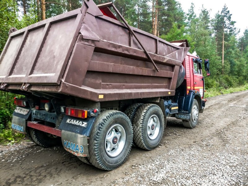 КАМАЗ 55111 самосвал с прицепом
