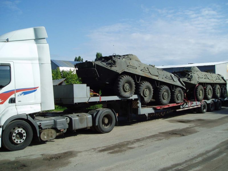 БТР-80 на трал