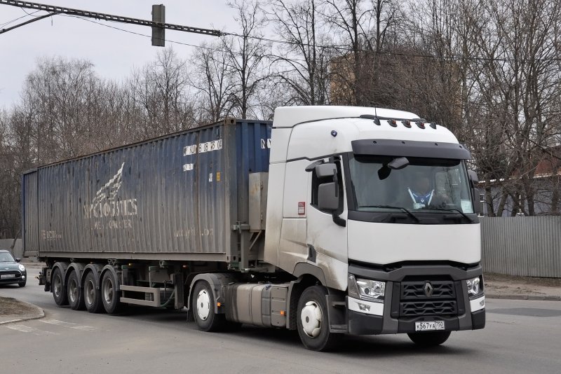 Рено т с полуприцепом контейнеровоз