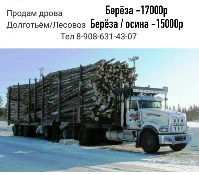 Лесовоз с дровами КАМАЗ
