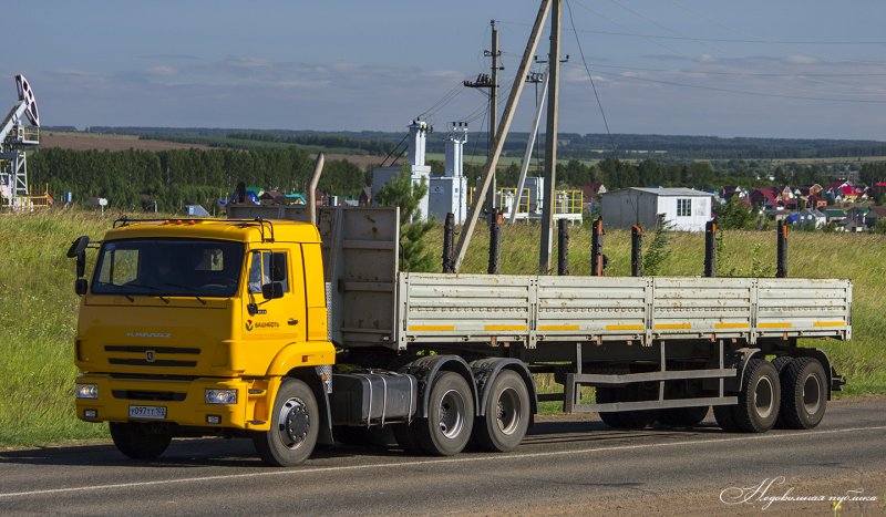 КАМАЗ 65116 С полуприцепом бортовой