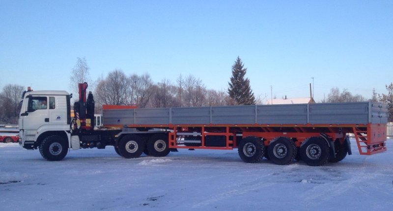 Man 6x6 тягач с КМУ
