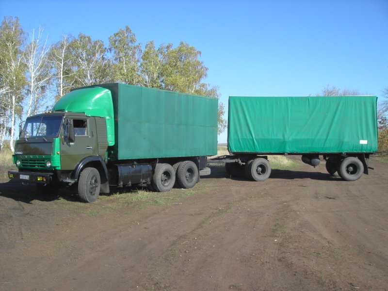 КАМАЗ 5321 тент с прицепом