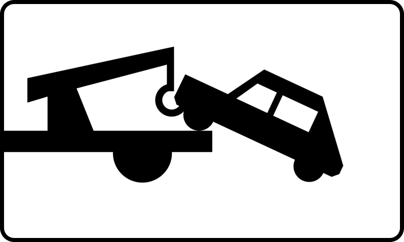 Знак эвакуации автомобиля