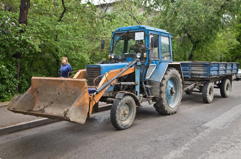 МТЗ 80 С прицепом