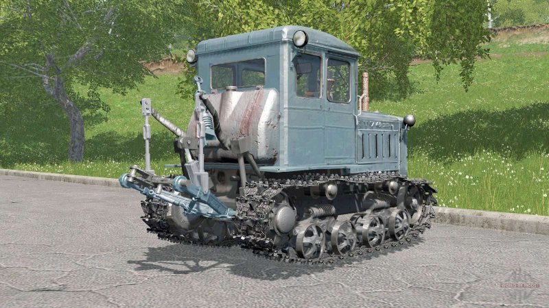Т-74 (трактор) с плугом