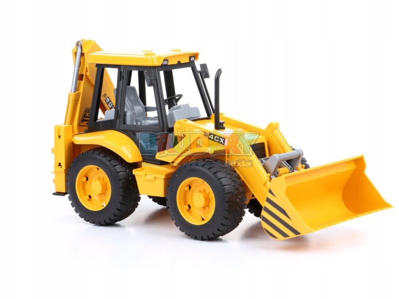 Трактор желтый с ковшом настоящий JCB