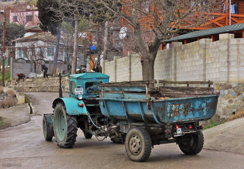 Трактор т 40 с телегой