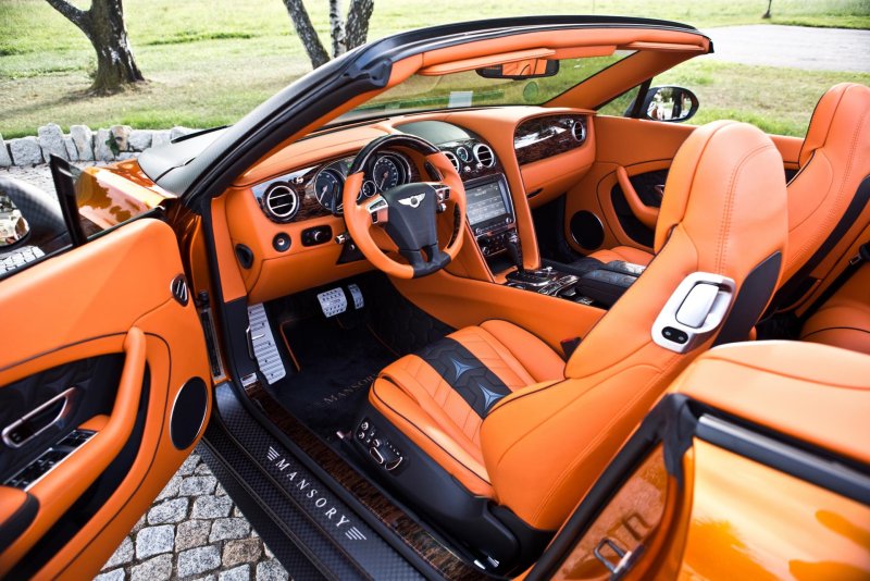 Бентли Континенталь ГТ 2015 оранжевый кабриолет мансори