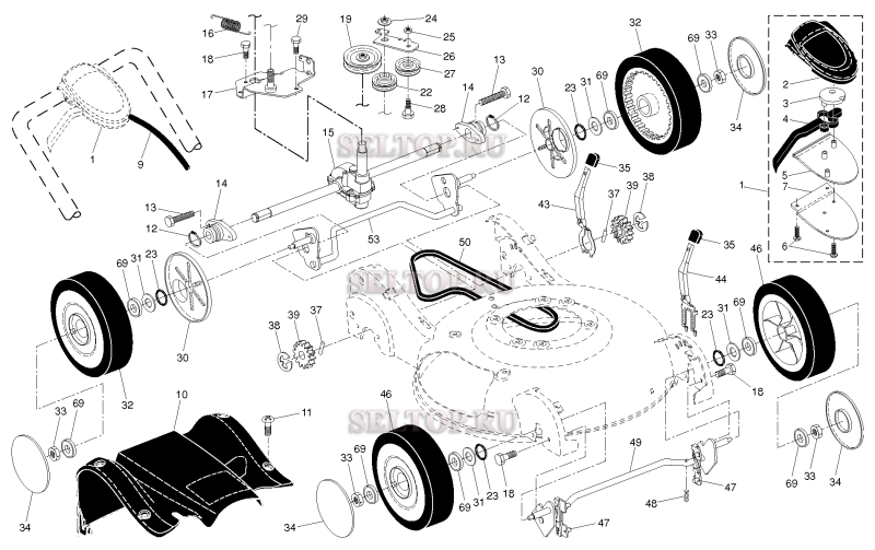 Газонокосилка Хускварна r152sv