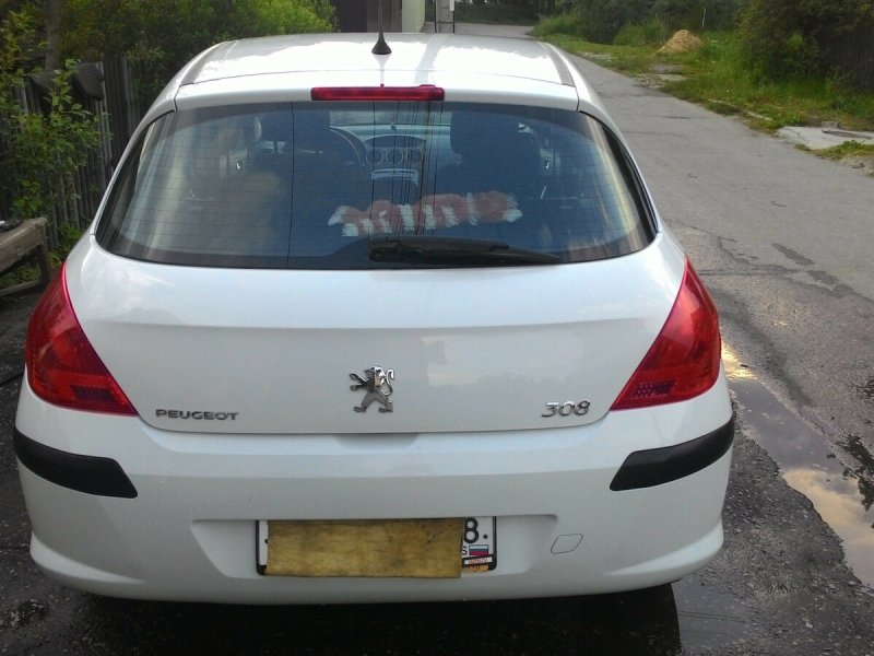 Пежо 308 2008 вид сзади