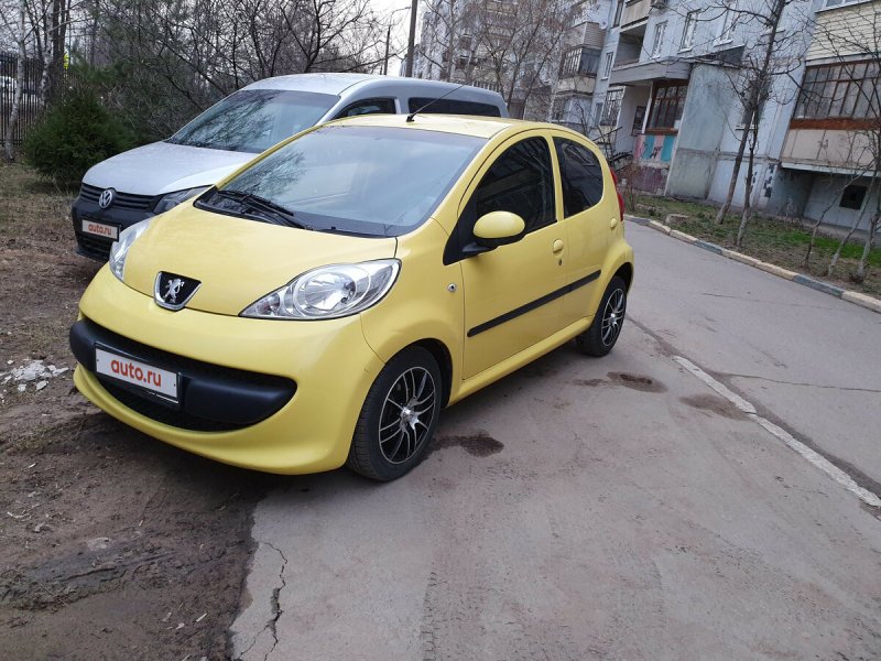 Peugeot 107 с прицепом