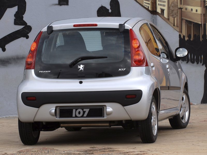 Peugeot 107 сзади